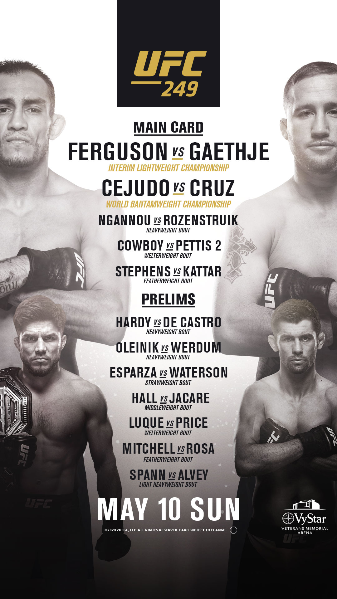 UFC Trio of Events Returns to Action on FOX Sports Life News Agency