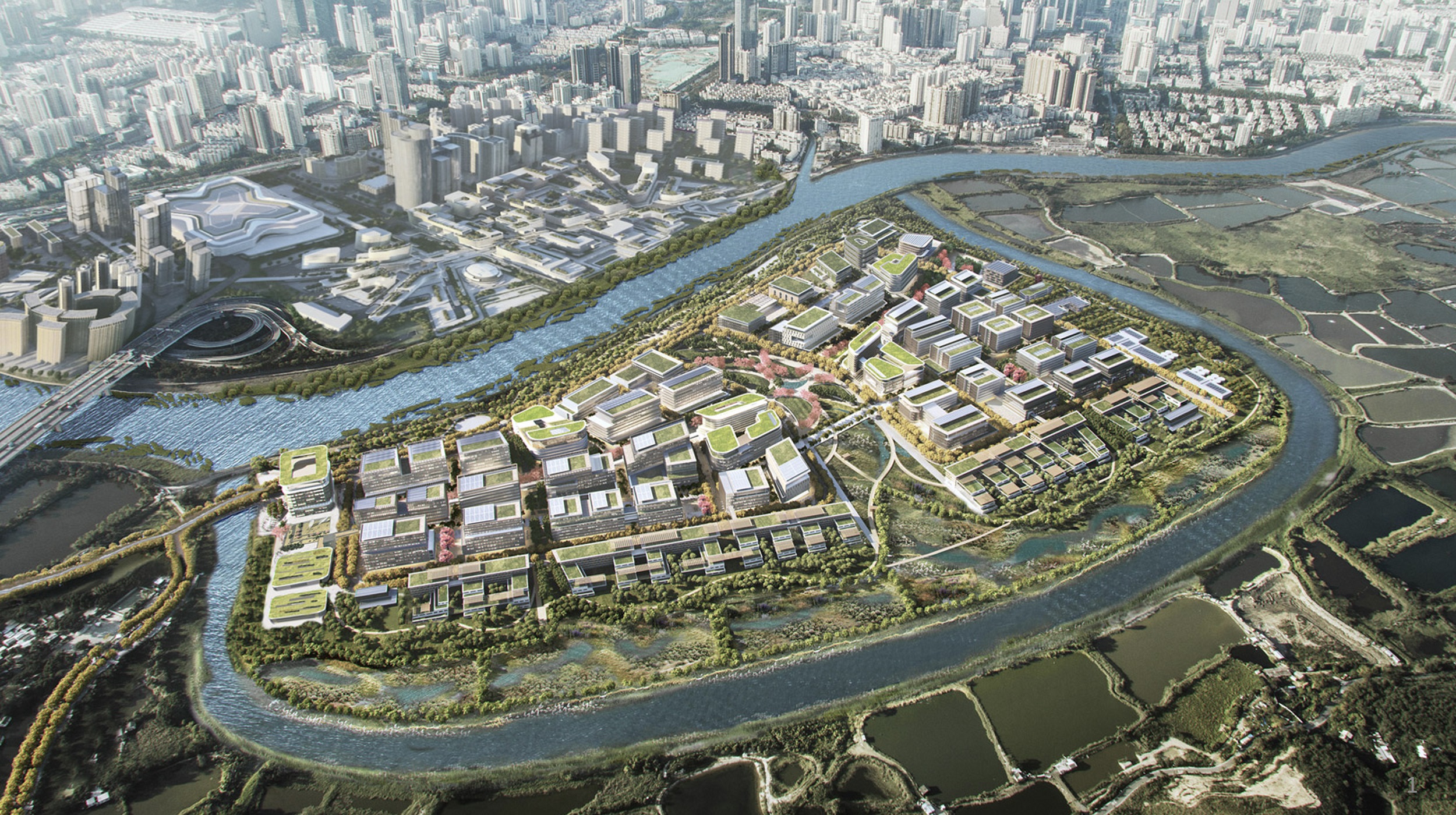 Hong Kong-Shenzhen Innovation and Technology Park aims to develop Lok Ma Chau Loop into a resource efficient, low-carbon, and climatic resilient district in a smart, green and resilient approach to achieve a sustainable future-proofing city.
